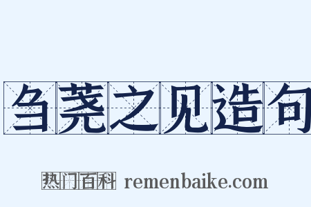 刍荛之见造句是什么意思的图片